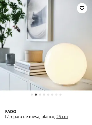 Lámpara de mesa Ikea Fado blanca