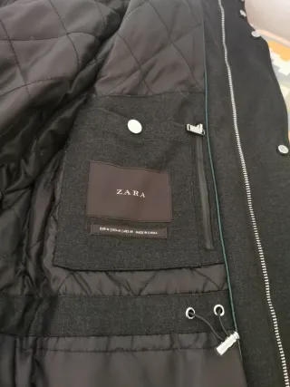 Parka Zara Hombre Negra