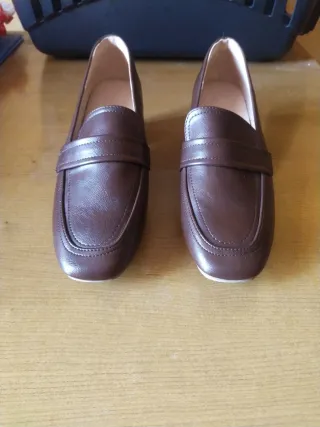 Zapatos mocasines mujer talla 41 marrones