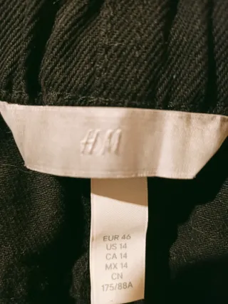 Pantalón vaquero H&M negro Talla 46