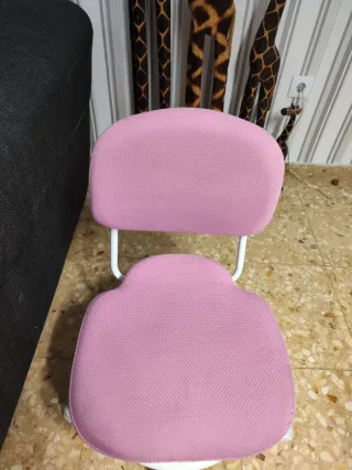 Silla estudio niña rosa