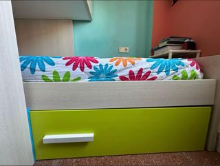 Litera juvenil con armario y cajones