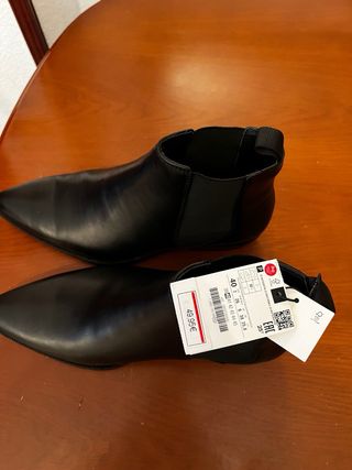 Botín Chelsea Piel Negro Mujer