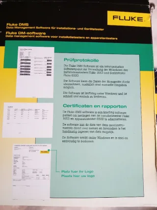 Software Fluke DMS para relatórios