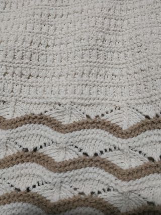 Conjunto de crochet verano beige y blanco