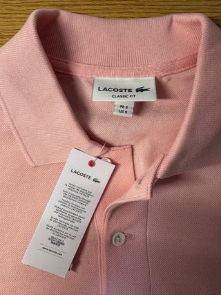 Polo Lacoste Rosa Talla M