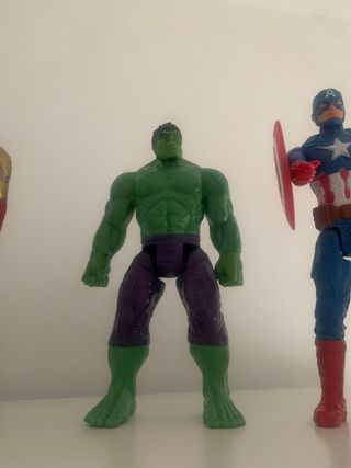 Figuras Marvel: Thanos, Iron Man, Hulk, Capitan Am