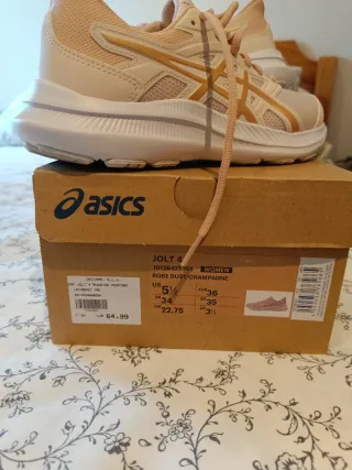 Zapatillas ASICS Beige/Rosa Talla 36