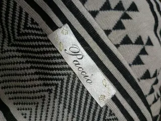 Cárdigan Étnico Negro y Blanco Talla Única