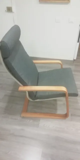 Butaca Poäng Ikea Madera Gris