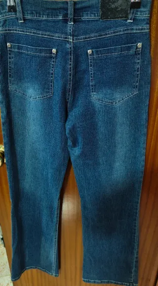 Pantalón Harley Davidson Mujer Azul Bordado