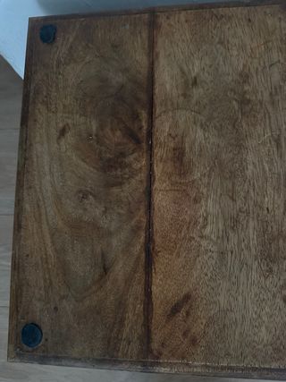 Mesita auxiliar madera rústica