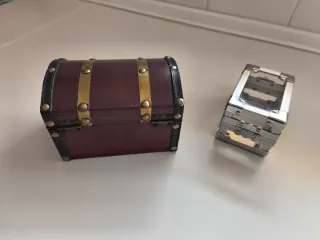 Cajitas joyero madera y metal