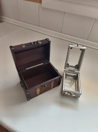 Cajitas joyero madera y metal