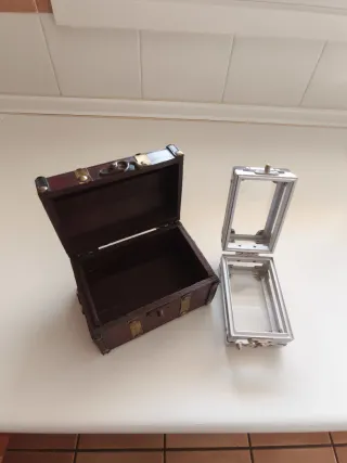 Cajitas joyero madera y metal