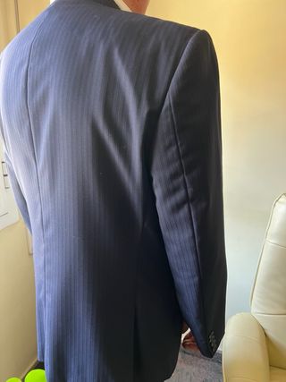 Traje de chaqueta y pantalón azul