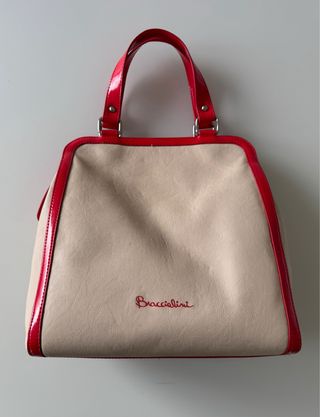 Borsa Braccialini Gatto Pirata Beige Rossa