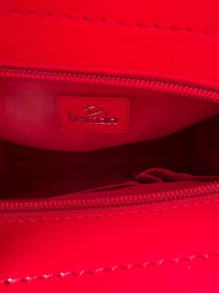 Borsa Braccialini Gatto Pirata Beige Rossa