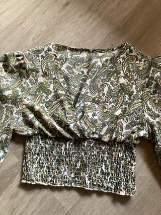 Blusa estampada manga larga