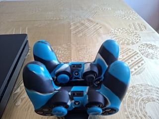 Mando PS4 Personalizado Camuflaje Azul
