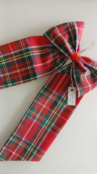 Fiocco tartan handmade decorazione da appendere