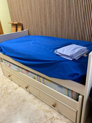 Cama nido madera con cajones 2.10x100