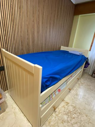 Cama nido madera con cajones 2.10x100