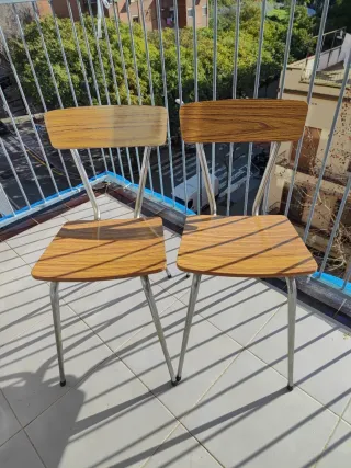 Sillas vintage melamina años 70