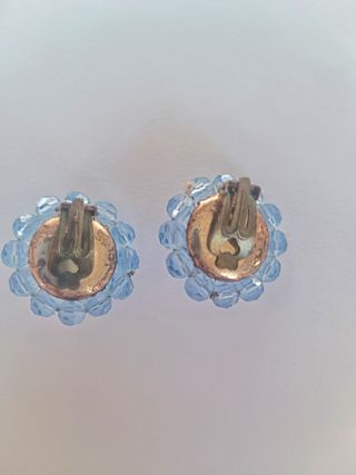 Pendientes vintage con cristales de roca facetados