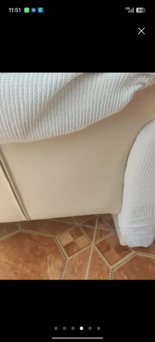 Sillón reclinable cuero blanco