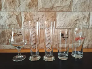 Lote 5 Copas y Vasos de Cristal