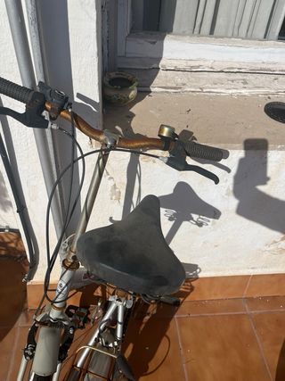 Bicicleta plegable plateada