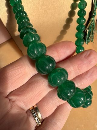 Collana Indiana Smeraldo Massivo Intarsiata