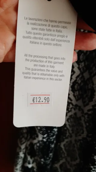 Vestito fantasia bianco e nero