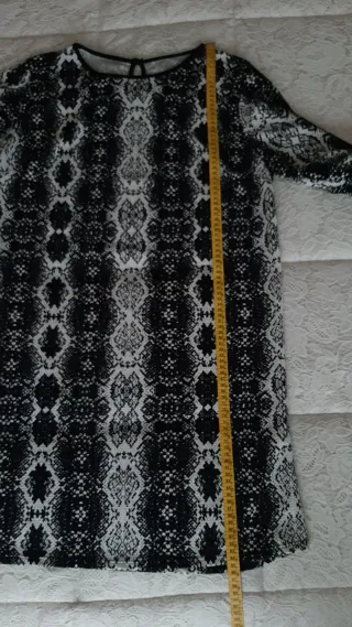 Vestito fantasia bianco e nero