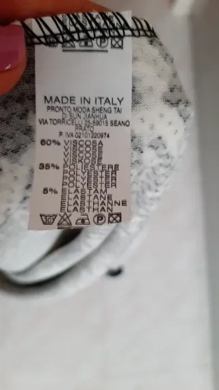 Vestito fantasia bianco e nero