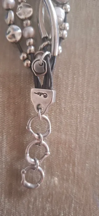 Pulsera ancha Ciclón Plata