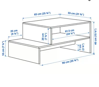 Mesa de centro IKEA madera HOLMERUD