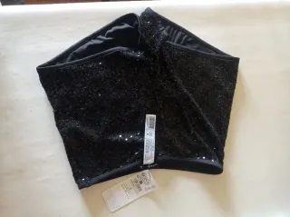 Shorts lentejuelas negro talla S