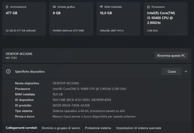 PC Gaming RGB - GTX 1080, Intel i5 10400, 16+512GB afbeelding 8