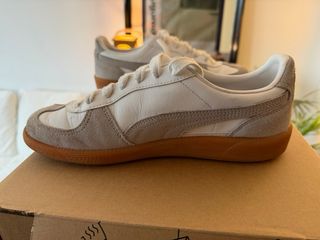 Zapatillas Puma Palermo Piel Beige/Blanco