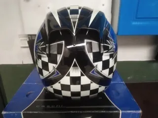 Casco Moto AGV Azul y Negro