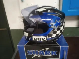 Casco Moto AGV Azul y Negro