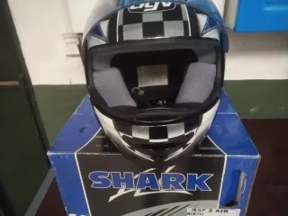 Casco Moto AGV Azul y Negro