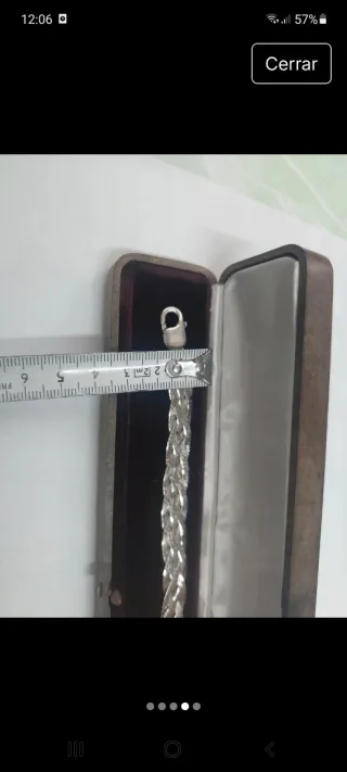 Pulsera de plata de ley trenzada
