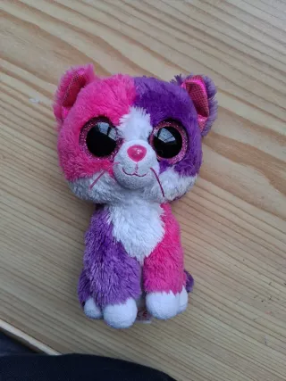 Peluche Gato Rosa y Morado