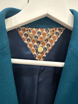 Americana Massimo Dutti Azul Petróleo