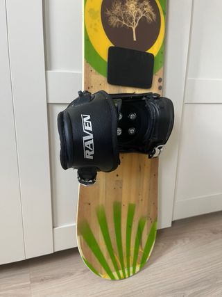 Tabla Snowboard Raven con Fijaciones y Funda
