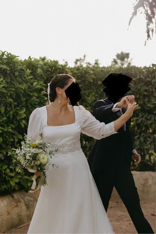 Vestido de Novia Rosa Clará - escote cuadrado