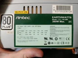 Fuente Alimentación 380W 80 Plus